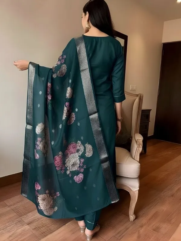 Teal_Embroidered_Kurta_Set_for_Women