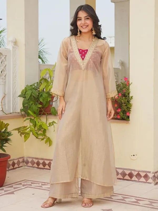 Beige_Embellished_Straight_Kurta_Set_For_Women