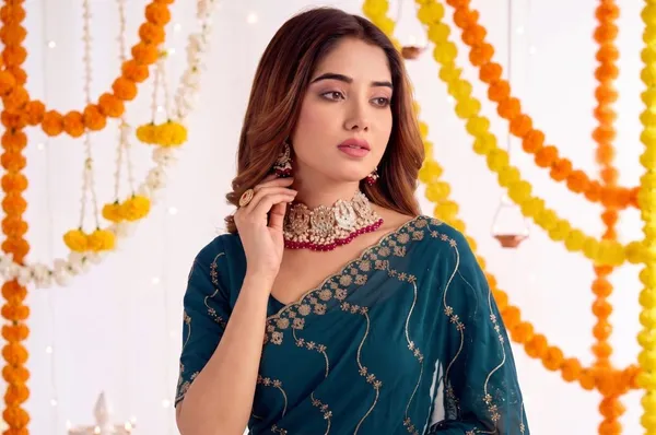 Teal_Embroidered_Saree_for_Women