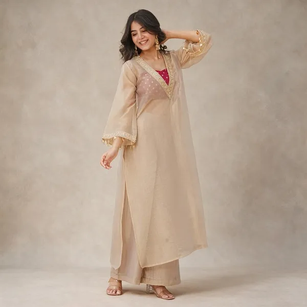 Beige_Mul_Chanderi_Straight_Embellished_Kurta_Set_For_Women