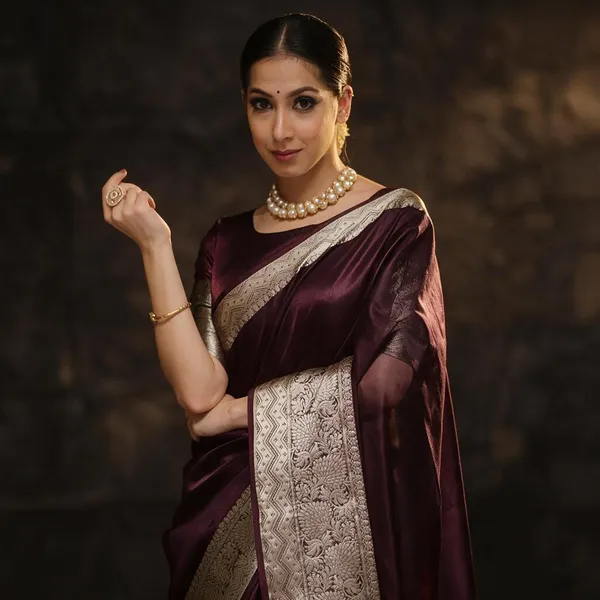 Black_Organza_Zari_Border_Silk_Saree_For_Women