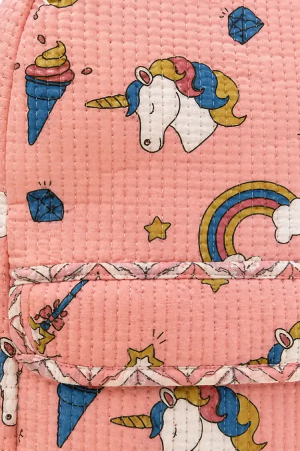 Peach_Cotton_Kids_Quilted_Backpacks_For_Boys_&_Girls