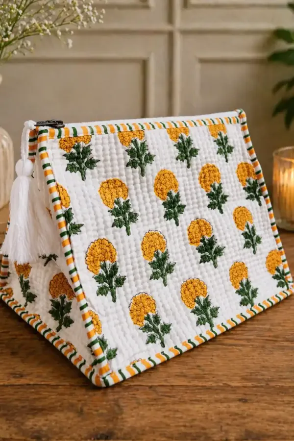 Beige_Yellow_Cotton_Vanity_Bags_For_Women