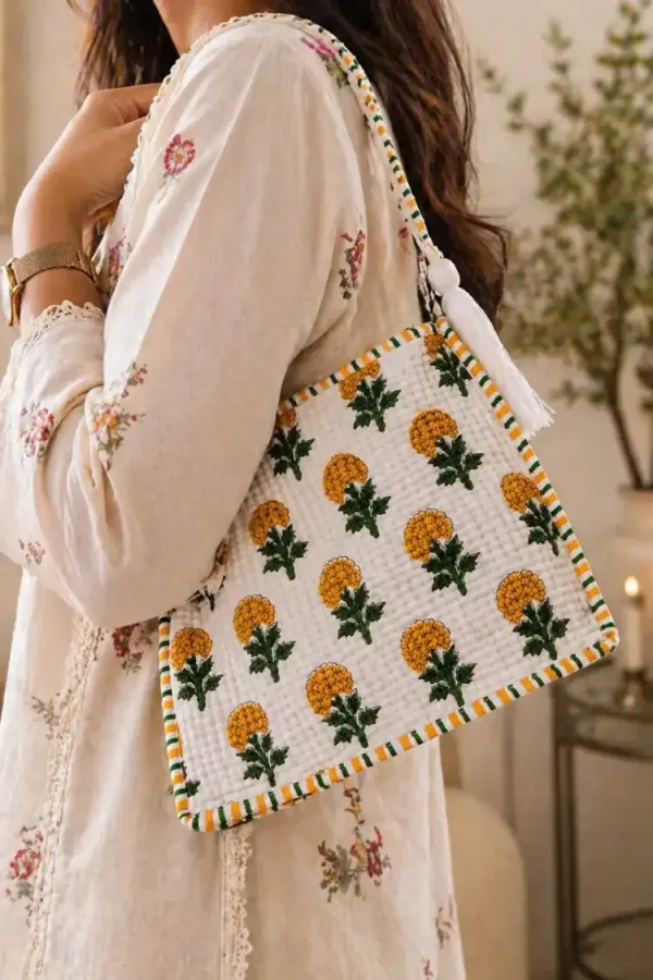 Beige_Yellow_Cotton_Vanity_Bags_For_Women