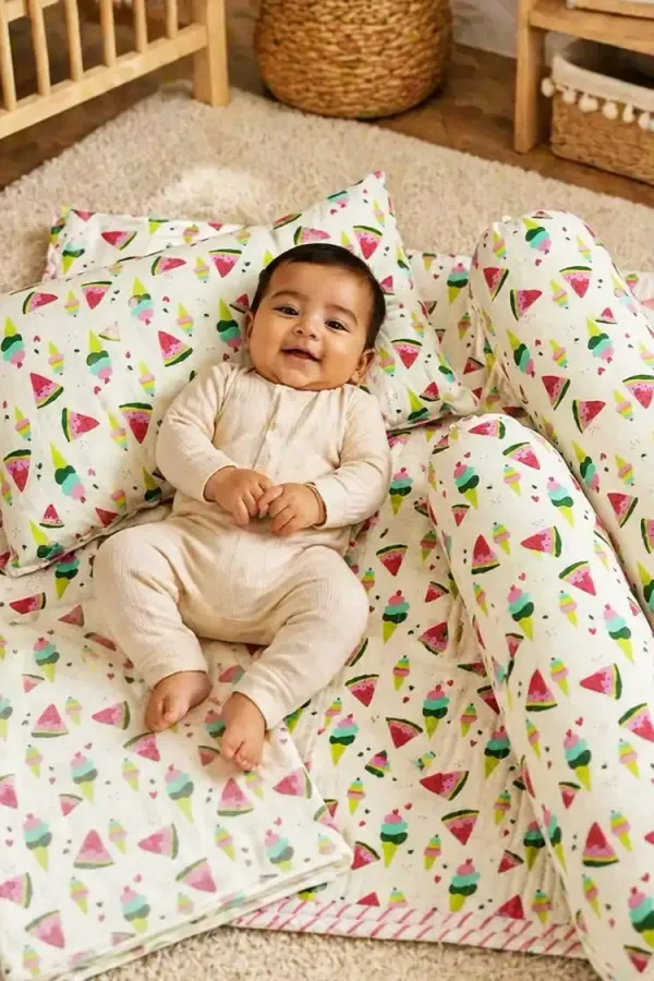 Multicolor_Soft_Cotton_Bedding_Set_For_Infants