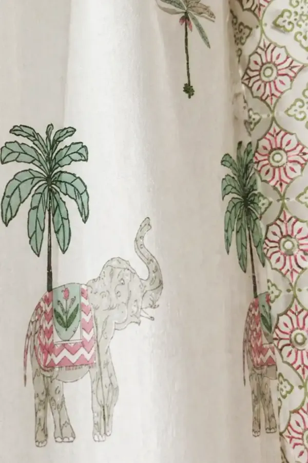 White_&_Green_Cotton_Curtains_For_Door