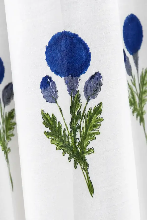 White_&_Indigo_Blue_Cotton_Curtains_For_Door