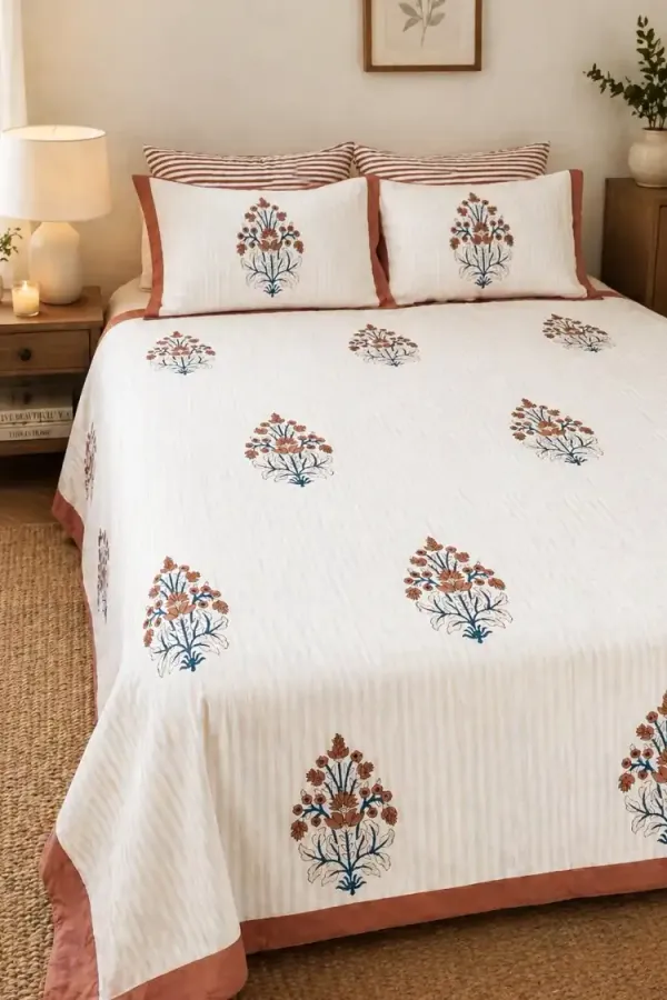 Beige_Brown_Organic_Percale_Cotton_Bedsheets_For_Unisex