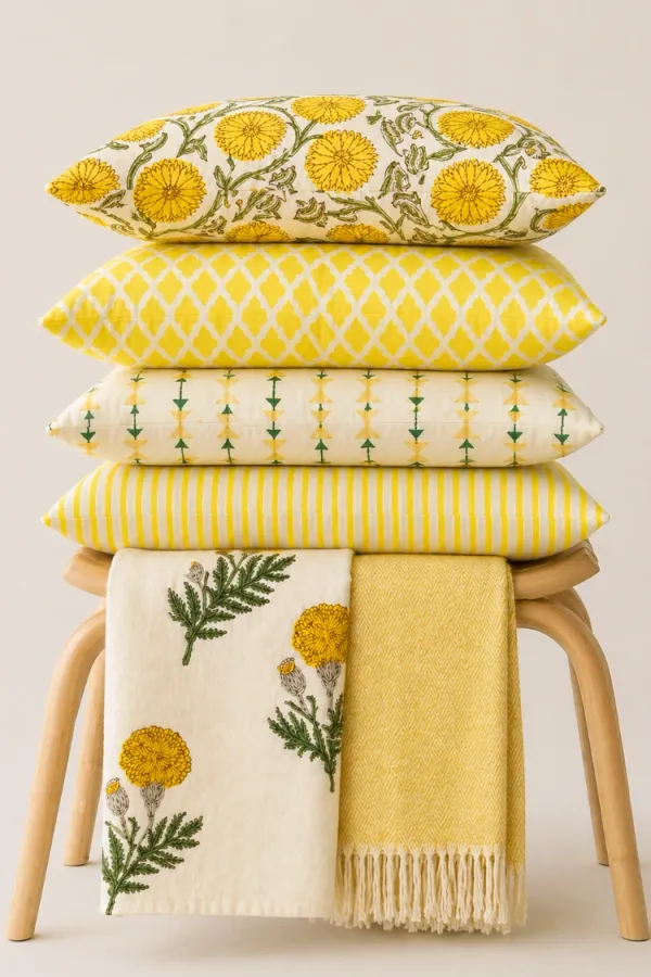 Yellow_Organic_Percale_Cotton_Premium_Handblock_Cushions