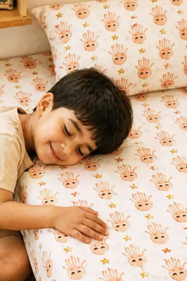 Peach_Organic_Percale_Cotton_Bedsheets