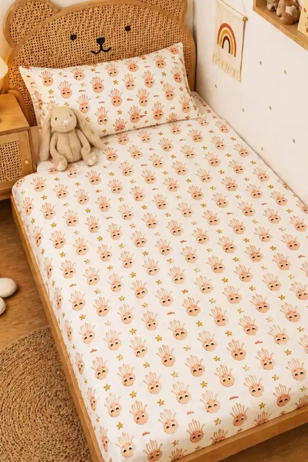Peach_Organic_Percale_Cotton_Bedsheets