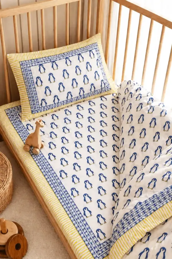 White_&_Blue_Organic_Percale_Cotton_Bedsheets