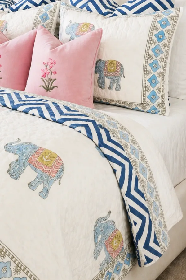 Blue_Pink_Organic_Percale_Cotton_King_Size_AC_Quilts_For_Unisex