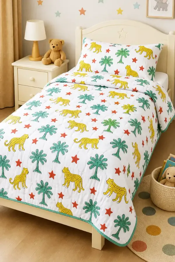 Yellow_Green_Organic_Percale_Cotton_Kids_Dohars_For_Boys_&_Girls