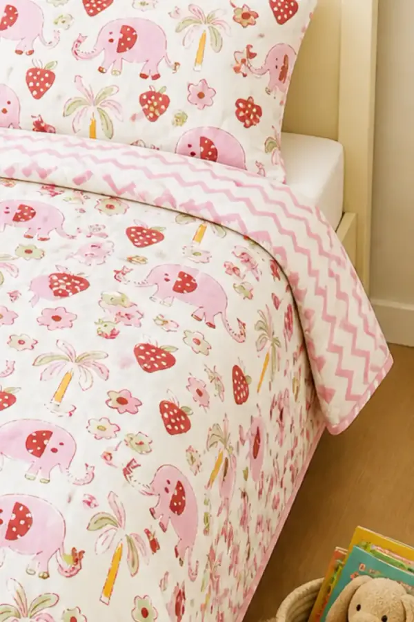 Pink_Organic_Percale_Cotton_Kids_Dohars_For_Boys_&_Girls