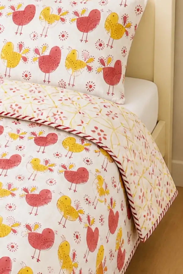 Pink_Orange_Organic_Percale_Cotton_Kids_Dohars_For_Boys_&_Girls