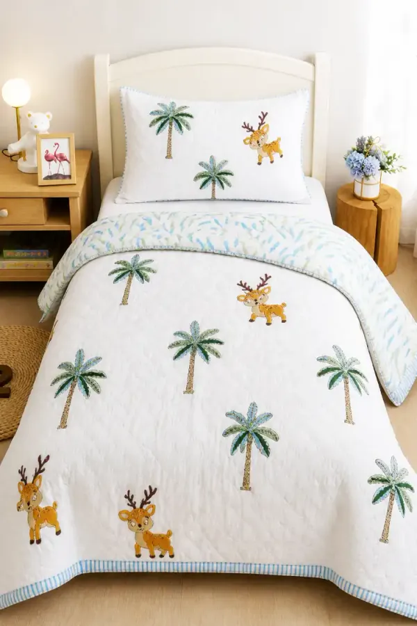Brown_&_Green_Organic_Percale_Cotton_Kids_AC_Quilt_For_Boys_&_Girls