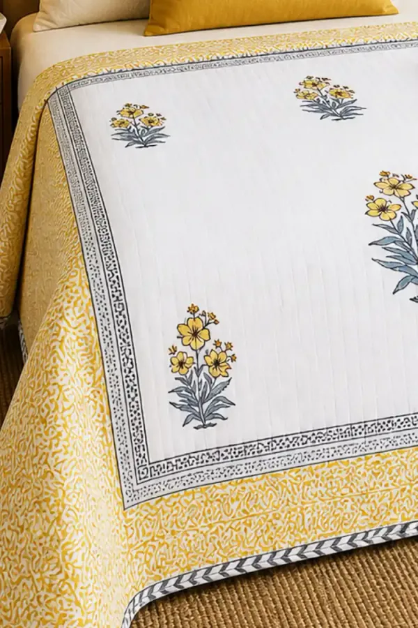 Yellow_Blue_Organic_Percale_Cotton_Dohars_(Summer_Blankets)
