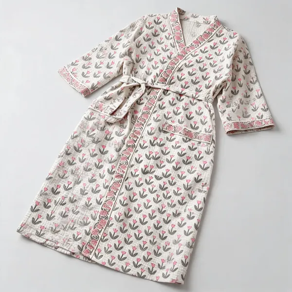 Multicolor_Cotton_Bathrobes_For_Unisex
