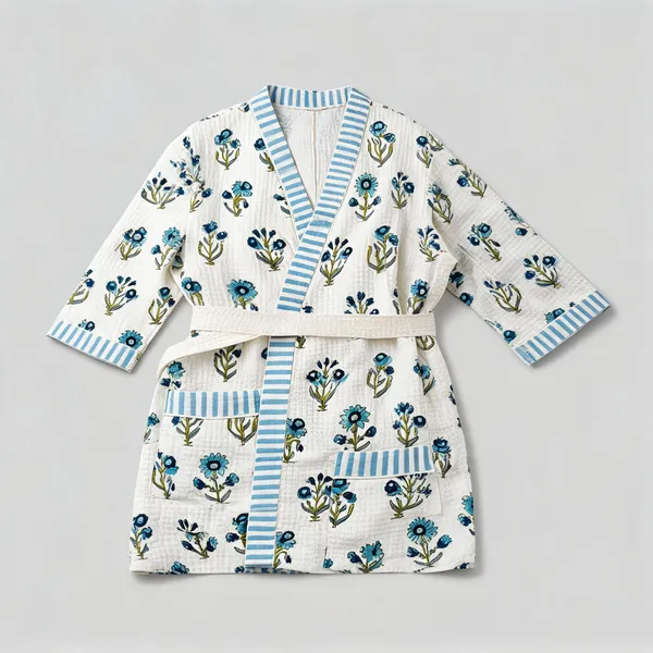 Multicolor_Cotton_Bathrobes_For_Unisex