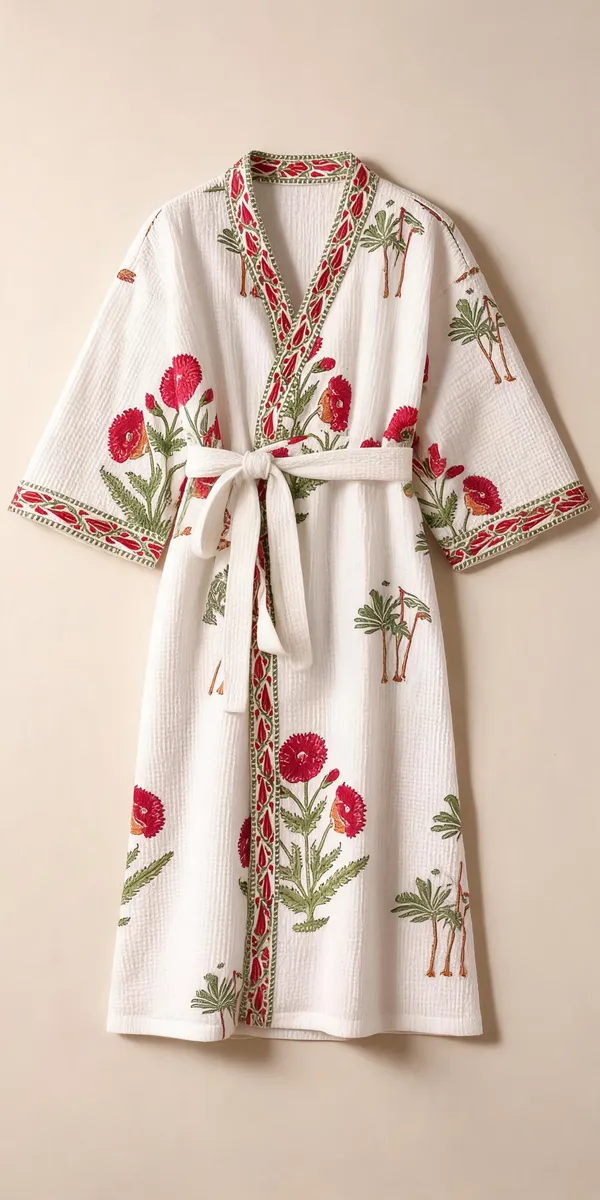 Multicolor_Cotton_Bathrobes_For_Unisex