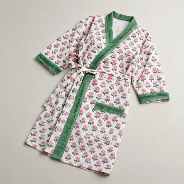 Multicolor_Cotton_Bathrobes_For_Unisex