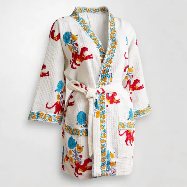 Multicolor_Cotton_Bathrobes_For_Unisex