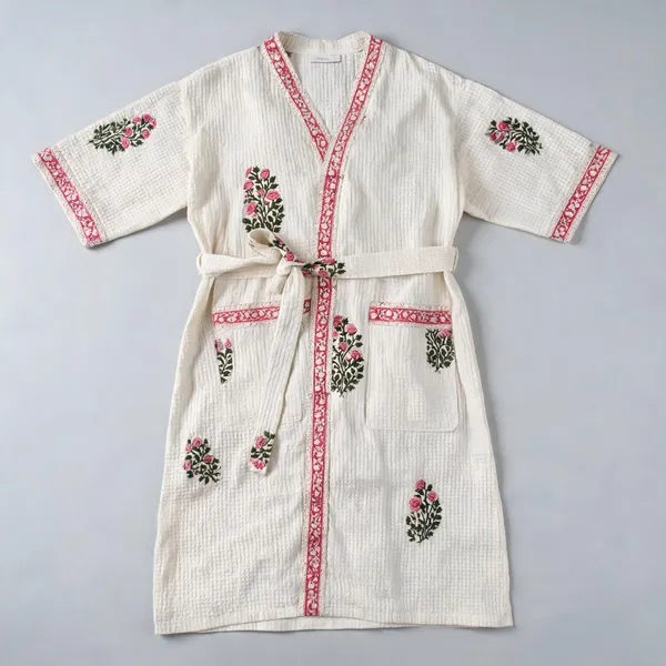 Multicolor_Cotton_Bathrobes_For_Unisex