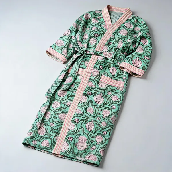 Multicolor_Cotton_Bathrobes_For_Unisex