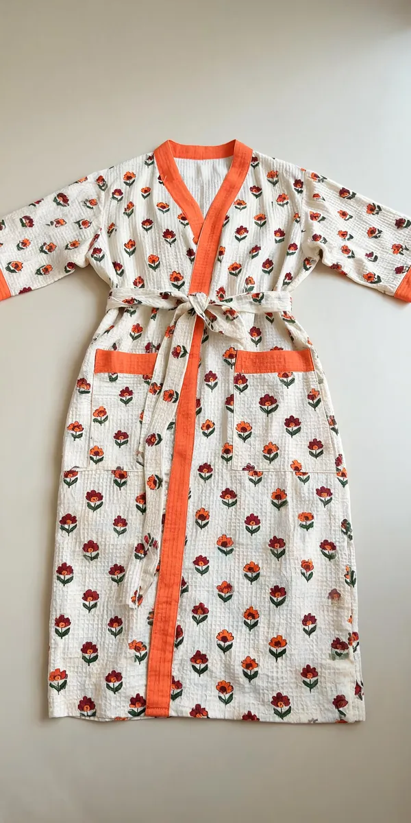 Multicolor_Cotton_Bathrobes_For_Unisex