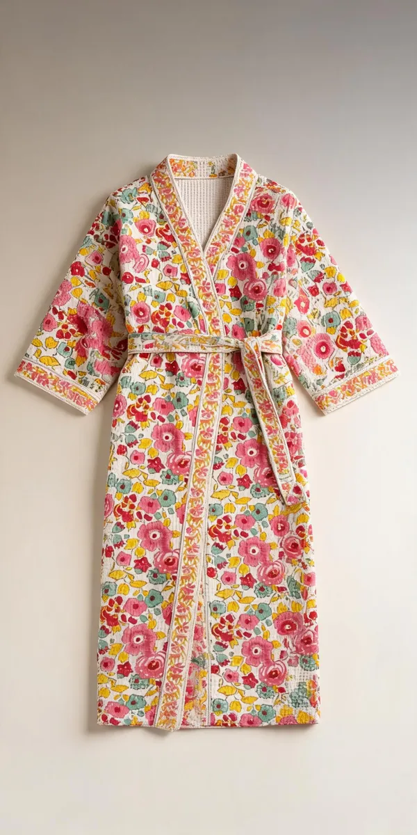 Multicolor_Cotton_Bathrobes_For_Unisex