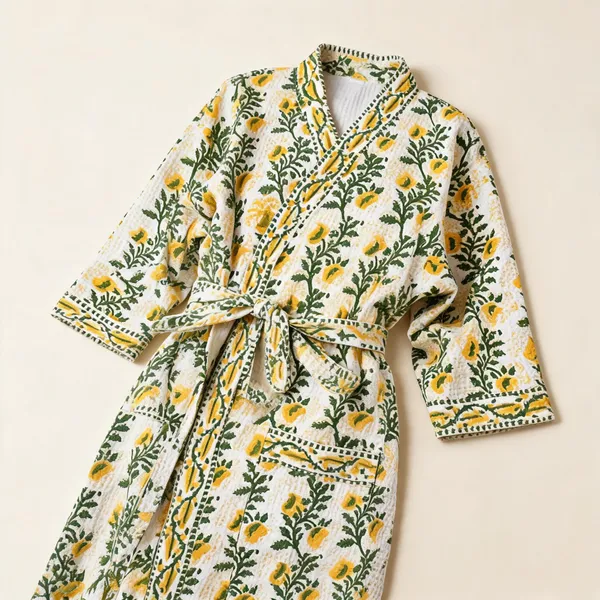 Multicolor_Cotton_Bathrobes_For_Unisex