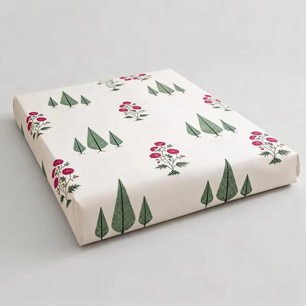 White_Sage_Pink_Organic_Percale_Cotton_Bedsheets_For_Unisex