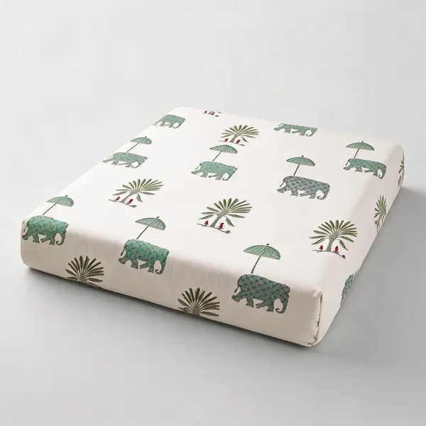 White_Green_Red_Organic_Percale_Cotton_Bedsheets_For_Unisex