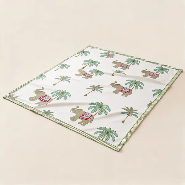 White_Green_Red_Organic_Percale_Cotton_Bedsheets_For_Unisex