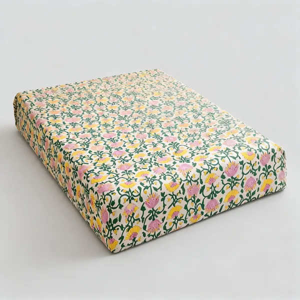 Beige_Yellow_Pink_Organic_Percale_Cotton_Bedsheets_For_Unisex