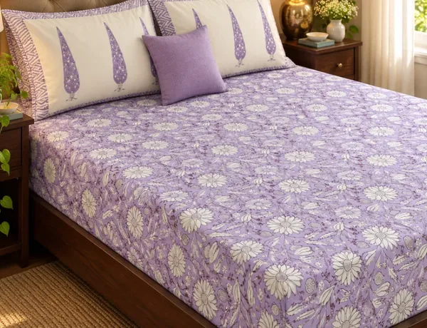 Lavender_Organic_Percale_Cotton_Bedsheets_For_Unisex