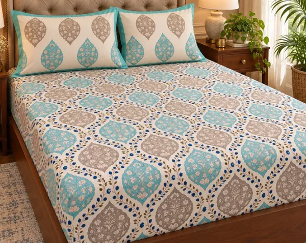 Blue_Grey_Organic_Percale_Cotton_Bedsheets_For_Unisex