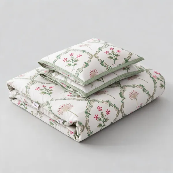 Green_Pink_Organic_Percale_Cotton_Bedsheets_For_Unisex
