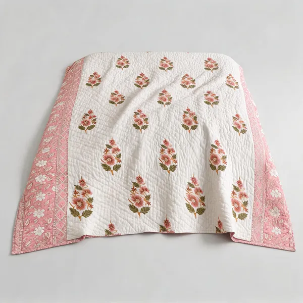 Off_White_Peach_Organic_Percale_Cotton_King_Size_AC_Quilts_For_Unisex