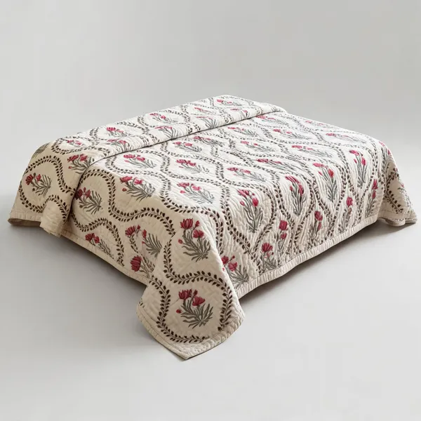 Teal_Blue_Pink_Organic_Percale_Cotton_King_Size_AC_Quilts_For_Unisex