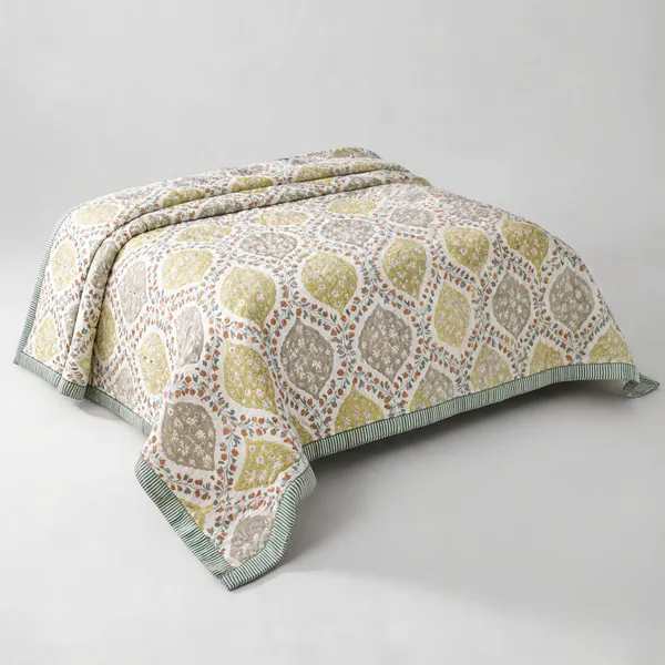 Grey_Red_Organic_Percale_Cotton_King_Size_AC_Quilts_For_Unisex