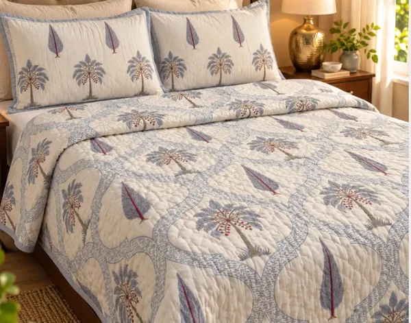 Blue_Grey_Organic_Percale_Cotton_King_Size_AC_Quilts_For_Unisex
