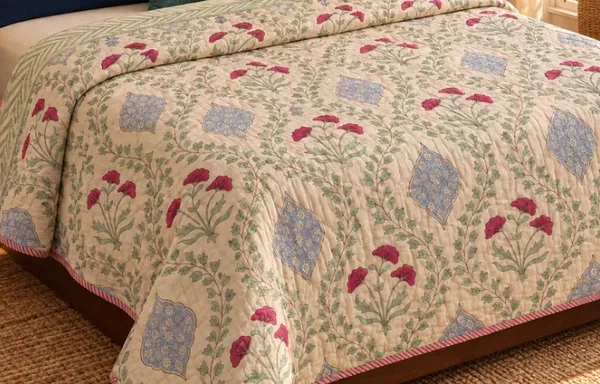Blue_Magenta_Organic_Percale_Cotton_King_Size_AC_Quilts_For_Unisex