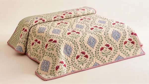 Blue_Magenta_Organic_Percale_Cotton_King_Size_AC_Quilts_For_Unisex