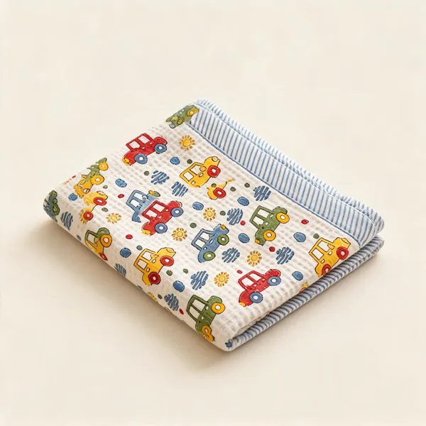Multicolor_Waffle_Cotton_Bathing_Towel_For_Boys_&_Girls