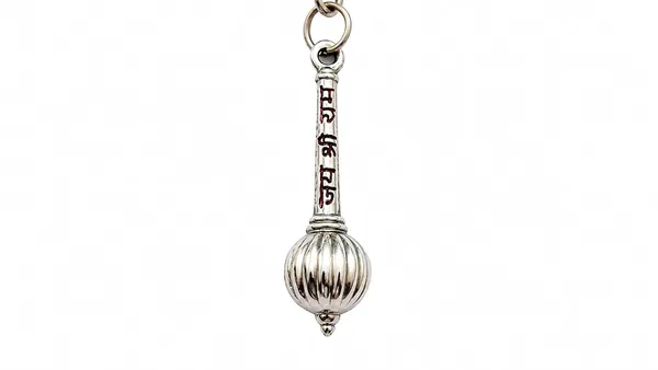Jai_Shree_Ram_Keychain_Silver_Gada_Design
