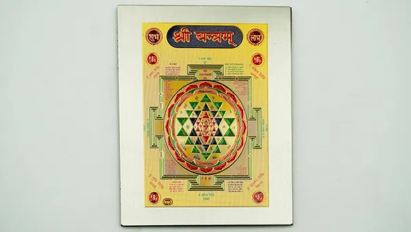 Sridha_Shri_Yantra_Gold_Foil_Poster_Multicolour