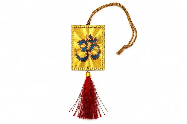 Om_Car_Hanging_Ornament_Gold_Finish_Om_Symbol_With_Red_Tassel_Rear_View_Mirror_Hanging_Spiritual_Decor_For_Car_Home_Office_Vastu_Feng_Shui_Lucky_Charm