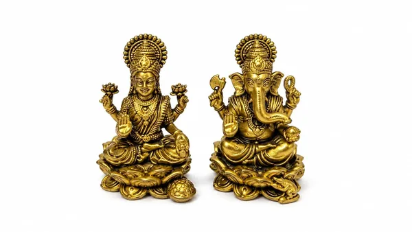 Pure_Brass_Lakshmi_Ganesha_Idol_Set_On_Lotus_Base_Gold_Finish